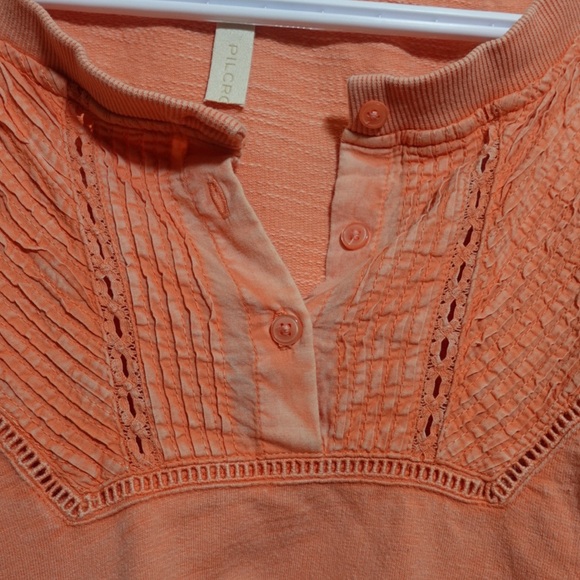 Anthropologie Pilcro Pintuck Sweatshirt – Peach/Orange – Size XL - Picture 4 of 10